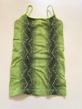 Tees by Tina Lime Green Snake-Print seemless tank